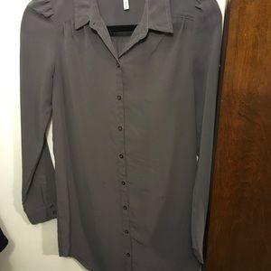 See through grey dress